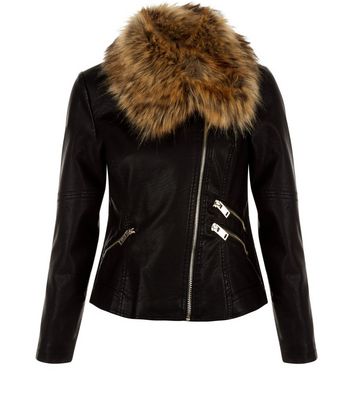 new look petite leather jacket