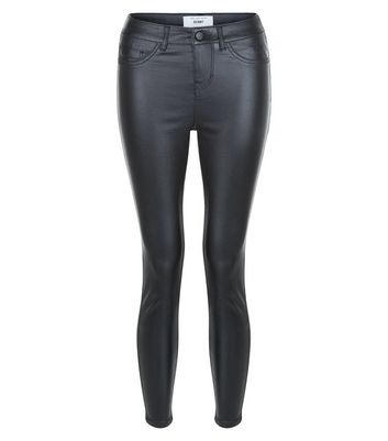 black coated super skinny jeans