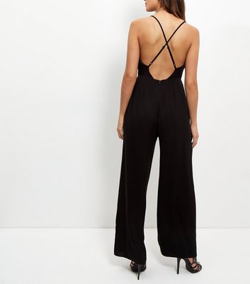 wide leg strappy jumpsuit