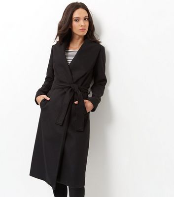 Black belted 2025 long coat