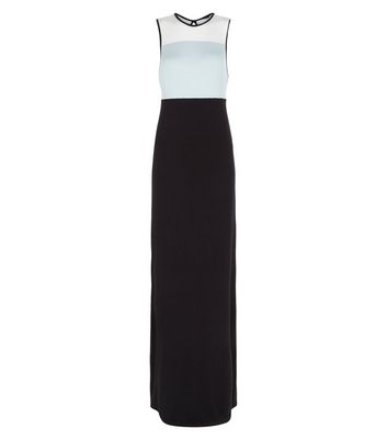 Black Colour Block Maxi Dress | New Look Colour block maxi dress Black