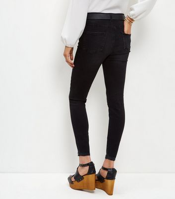 black ankle grazer skinny jeans