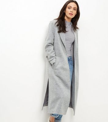 new look bar back maxi coat