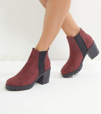 new look red boots