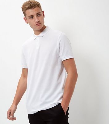 black jeans white polo