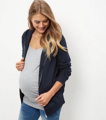 maternity zip hoodie