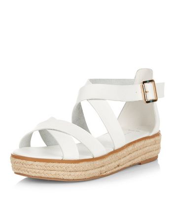 white wide fit espadrilles