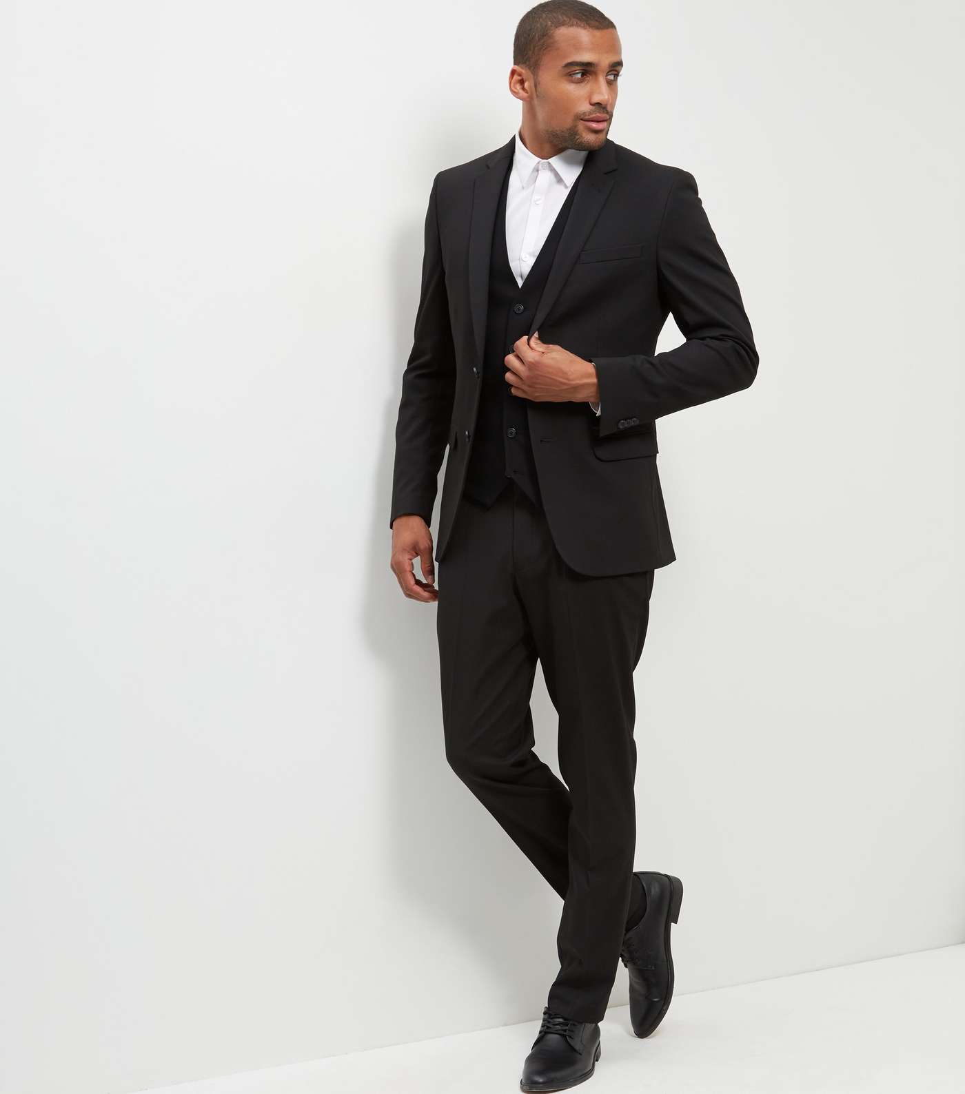 Black Slim Fit Suit Trousers Image 2