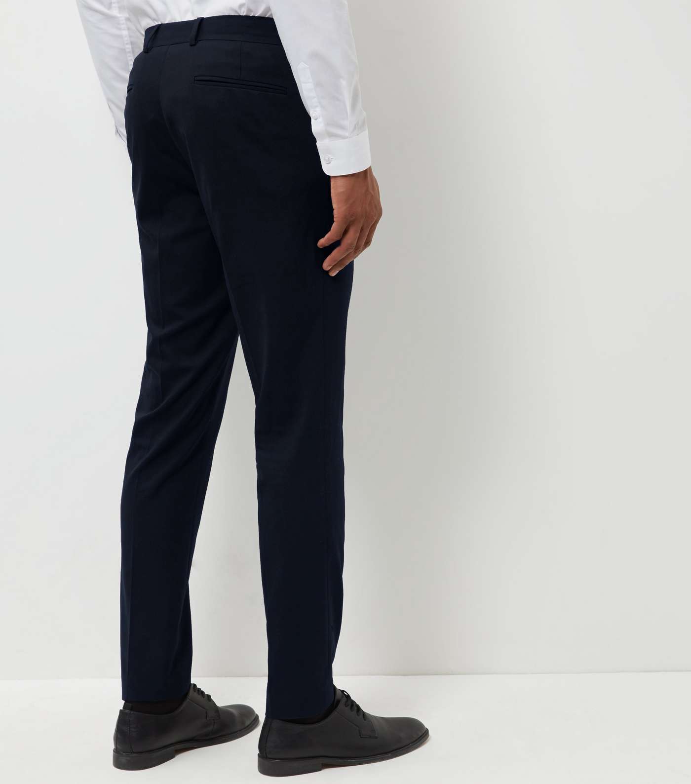 Blue Slim Fit Suit Trousers Image 3