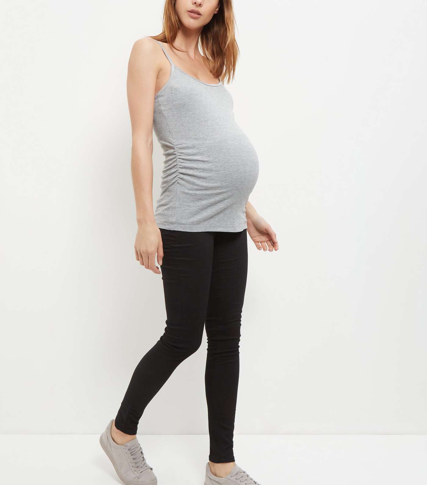 Maternity Grey Strappy Vest Image 3