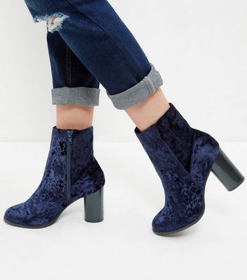 new look navy ankle boots