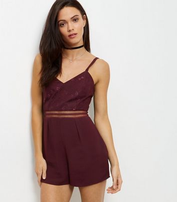 maroon playsuit