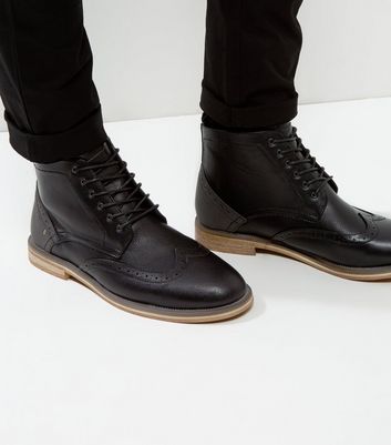 black brogue ankle boots