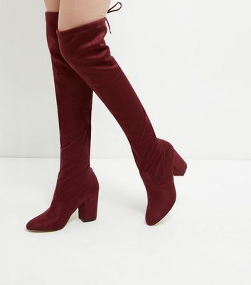 Red shoe boots new on sale look