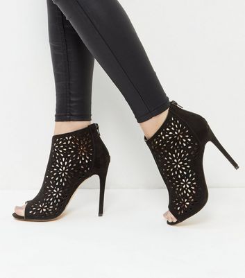 laser cut high heels