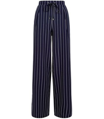 navy stripe trousers womens