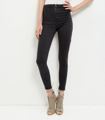 zip front jeans