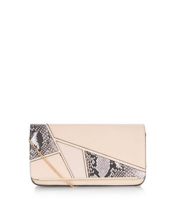 cream clutch bag new look