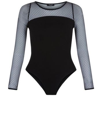 white mesh long sleeve bodysuit