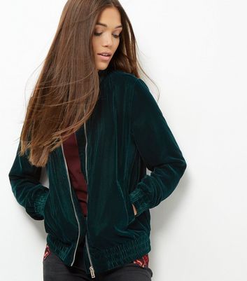 green velvet bomber jacket womens