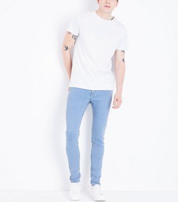 light blue super skinny jeans mens