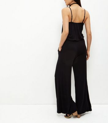 wide leg strappy jumpsuit