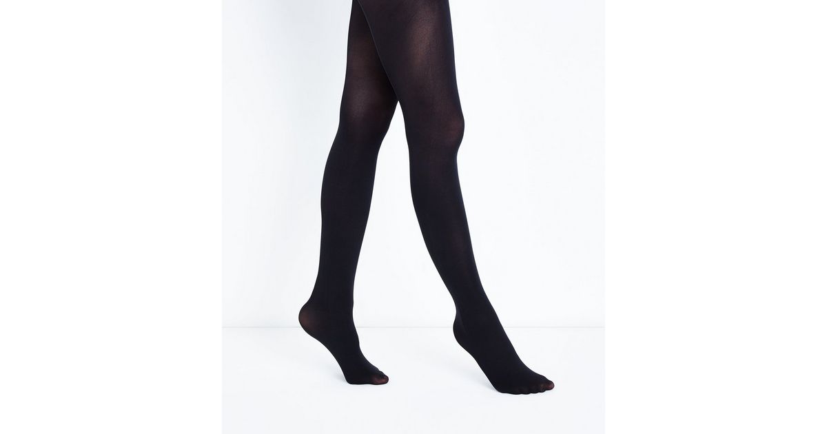 50 DEN patterned tights - Black