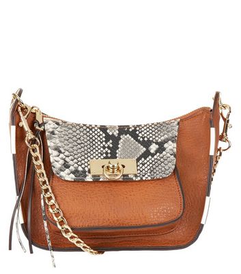 tan snakeskin bag