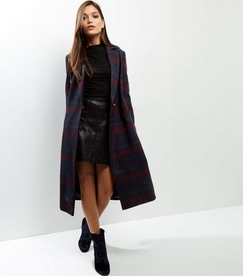 maxi check coat