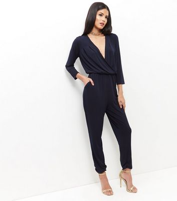 v neck wrap jumpsuit