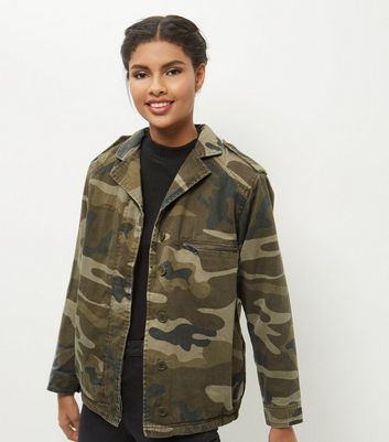 Camo jacket clearance womens new look