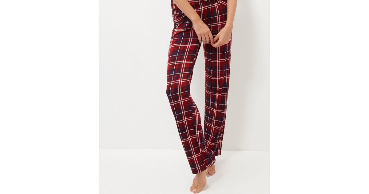 Womens Checked Pyjama Bottoms