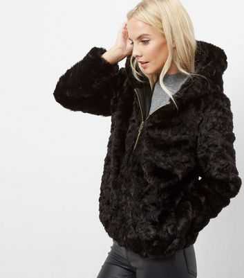 faux fur bomber jacket womens