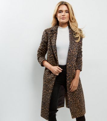 leopard coat new look