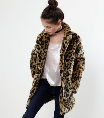 leopard coat new look