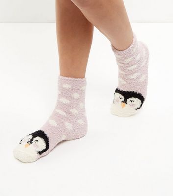 pink fluffy socks