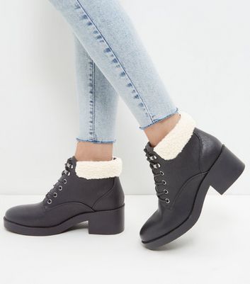 new look fur boots