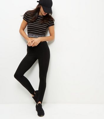 Black Stirrup Leggings | New Look