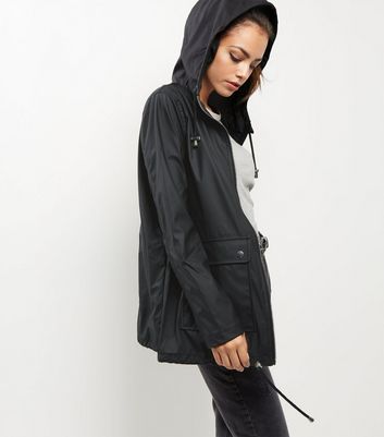 black raincoat new look