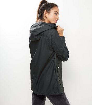 new look black anorak