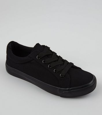 new look girls black shoes
