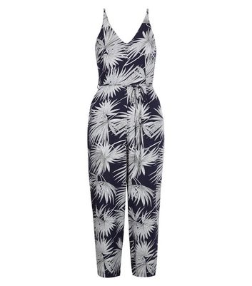 ax paris leaf print jumpsuit