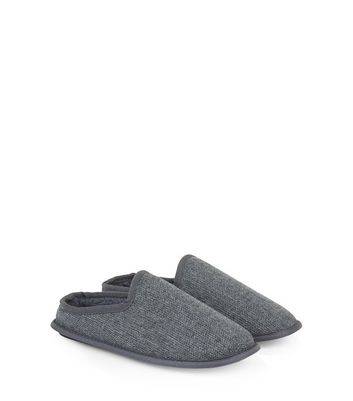 Mens grey mule slippers Clearance