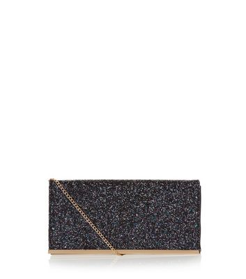 black sparkly evening bag