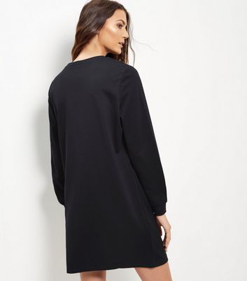 embroidered sweater dress