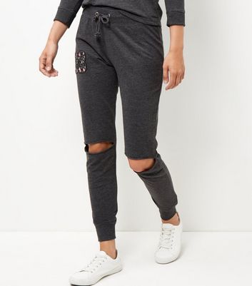 ripped knee joggers