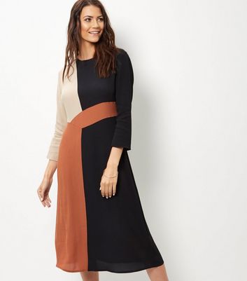 color block midi dress