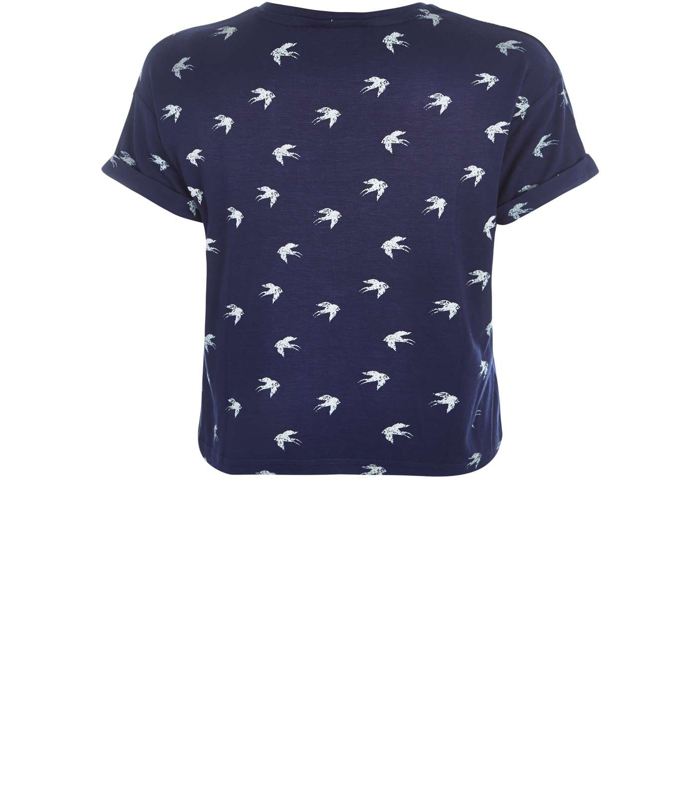 Teens Navy Swallow Print T-shirt Image 2
