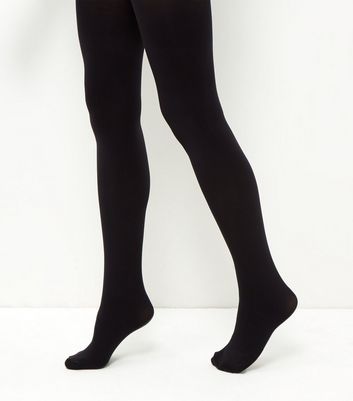 Black Premium 120 Denier Tights New Look