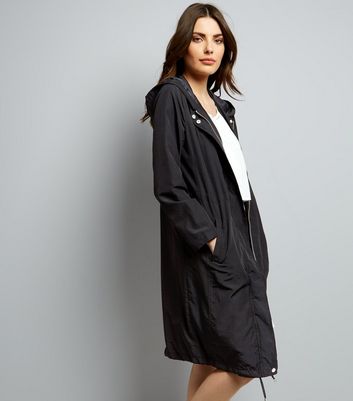 new look black duster coat